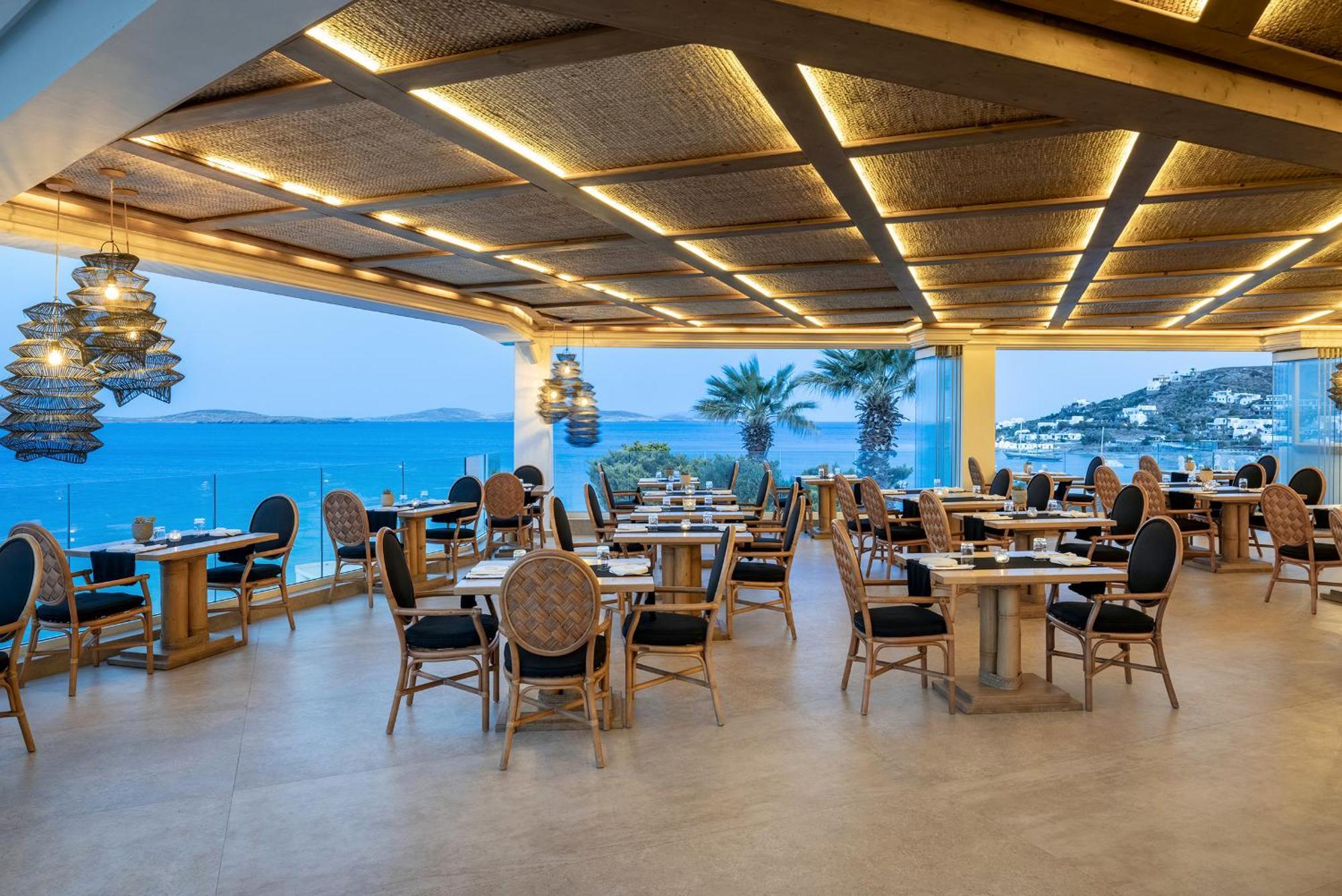 圣约翰别墅酒店 Agios Ioannis Diakoftis 外观 照片 The restaurant at the Mykonos Grand Resort
