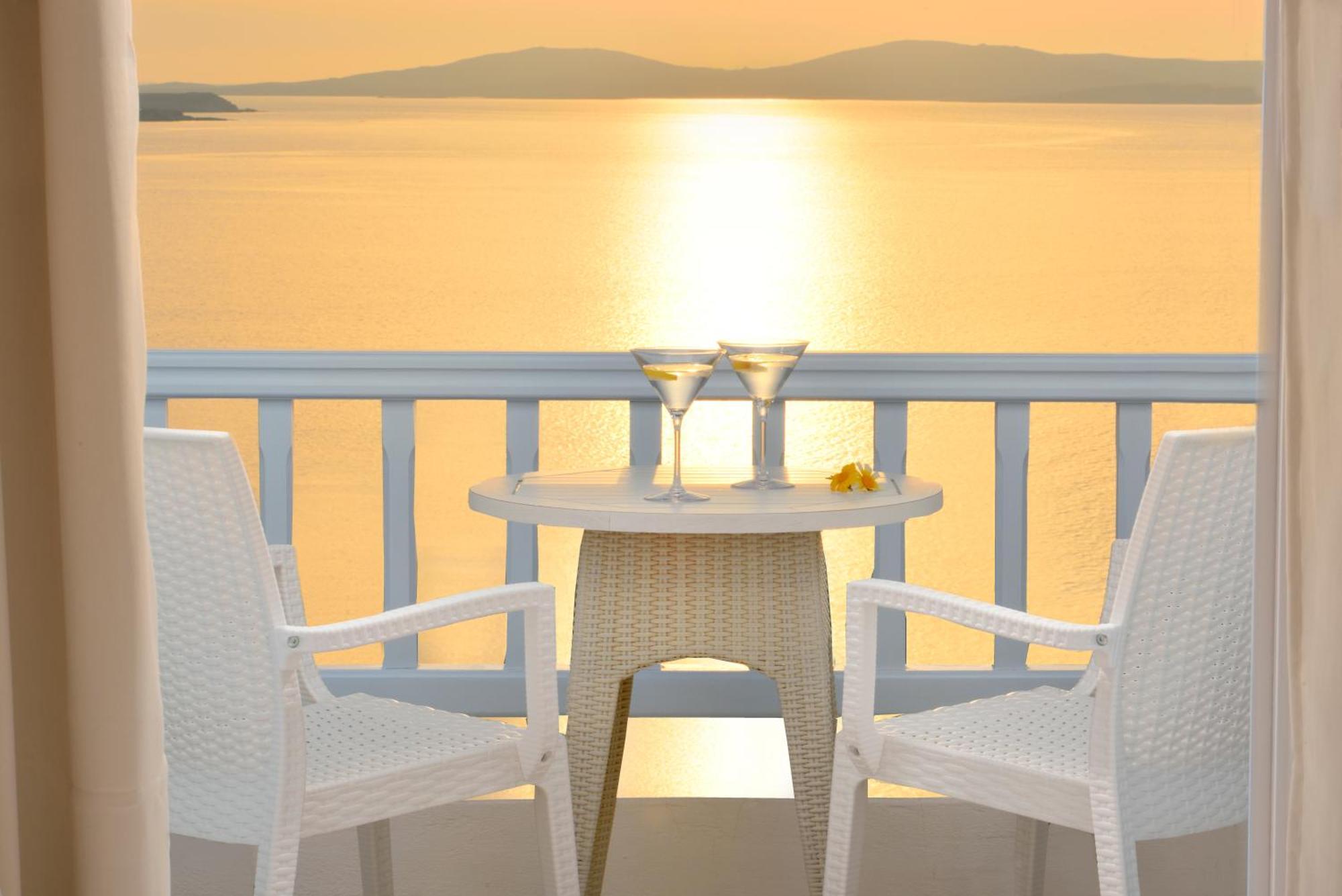 圣约翰别墅酒店 Agios Ioannis Diakoftis 客房 照片 Sunset at the hotel