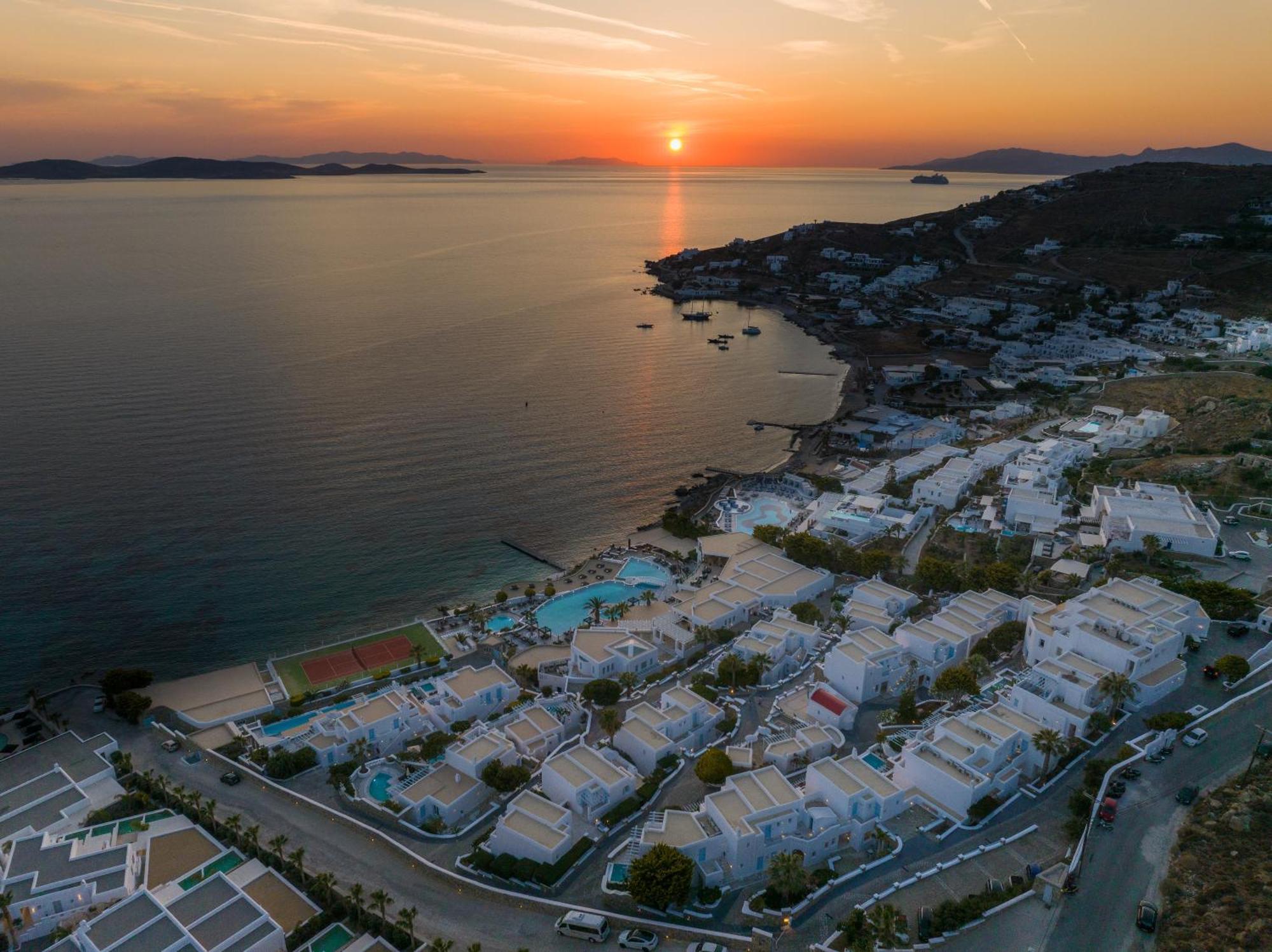 圣约翰别墅酒店 Agios Ioannis Diakoftis 外观 照片 Sunset over Mykonos