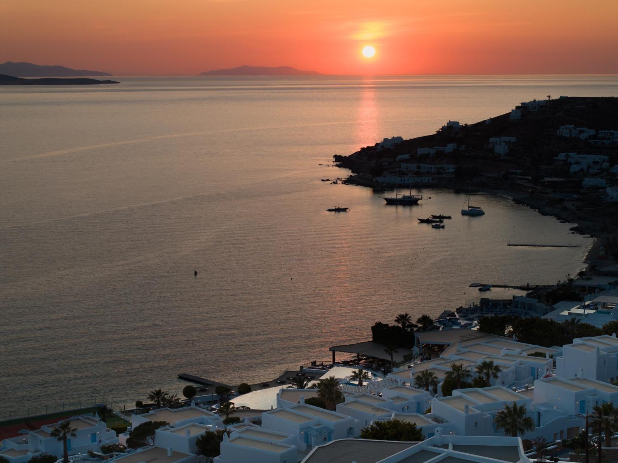 圣约翰别墅酒店 Agios Ioannis Diakoftis 外观 照片 Sunset over Mykonos